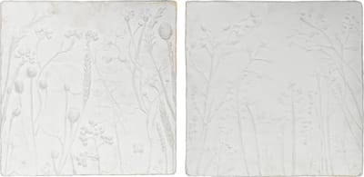 BePureHome Plaquette Wanddeco - Gips - Wit - Set van 2