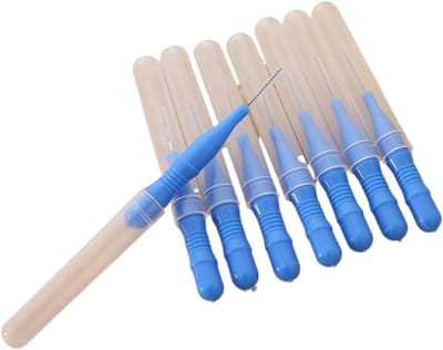 Interdentale Borstels - Mondhygiëne Borstels - Tanden Reinigen - Ergonomisch Antislip Ontwerp - 50 Stuks - Blauw