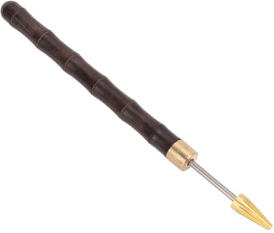 Dailygoods- Edge Dye Pen met Sandelhouthandvat - Lederen Randverf Tool - Verfroller - Dubbele Lageras - Elegant Ontwerp - Comfortabele Grip - Leerverfpen