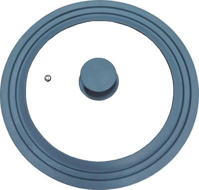 SB Line Universele glazen deksel met siliconen rand - voor pannen van 28cm/30cm/32cm - Grijs