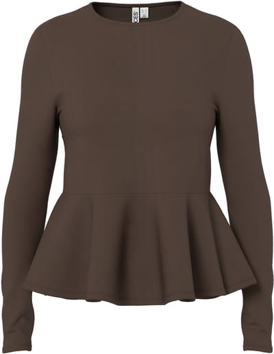 PIECES - PCALISA LS PEPLUM TOP JRS NOOS BC - Meisjes - Blouses