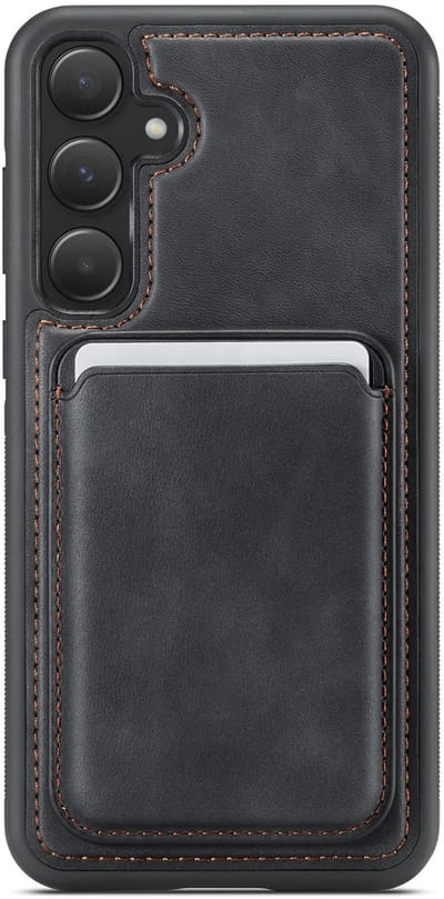 Luxe PU-leer Magnetisch Wallet Backcover Hoesje geschikt voor Samsung Galaxy A16 – Zwart – Magnetische Pasjeshouder – Schokbestendig