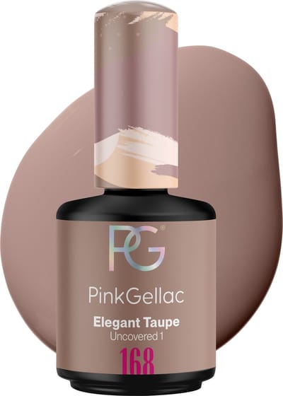 Pink Gellac Gellak - 168 Elegant Taupe 15ml - Bruine Gel Nagellak - Gellac - Gel Nagels Producten