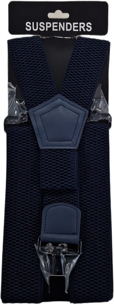 Bretels | Kleur: Blauw | Bretels Heren Volwassenen | Stevige Musketon Haak | 3 Sterke Haken | One Size Fits All