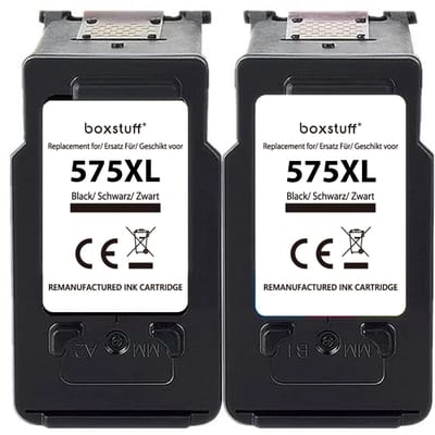 Boxstuff Inkt geschikt voor Canon PG-575 XL – Multipack Zwart Cartridge – Voor Canon Pixma TS3550 / TS3551 / TS3650 / TS3651 / TR4750 / TR4751 Printer