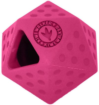 kiwi walker - speelgoed voor honden - icosaball mini - roze * 6 x 6 cm - drijft, stuitert, sterk - met snack holes