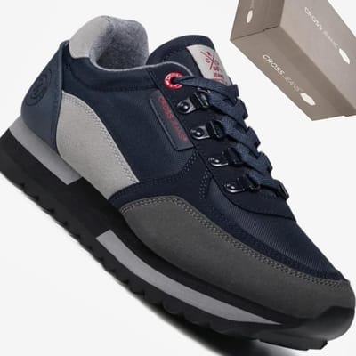 Baskets unisexes Cross Jeans II1R4017C bleu marine - Mousse à mémoire de forme, décontractées gray