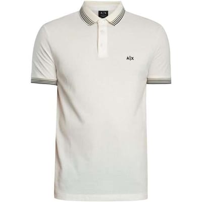 Polo Shirt Korte Mouw Armani Exchange Slim fit poloshirt met gestreepte kraag