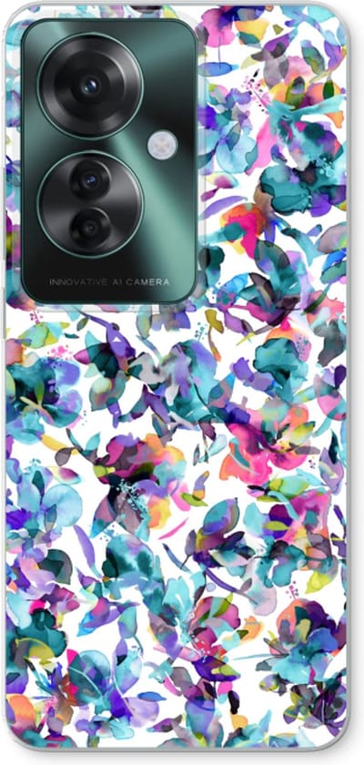 Case Company® - Hoesje geschikt voor Oppo Reno 11 F hoesje - Hibiscus Flowers - Soft Cover Telefoonhoesje - Bescherming aan alle Kanten en Schermrand