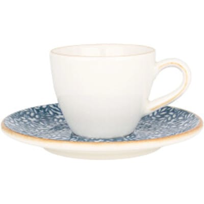 Bonna Calif - Espresso kopjes & schotel - 80 cc - Porselein - set van 6