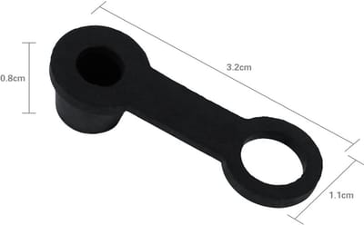 Dailygoods- Ontluchtingsnippeldoppen 4 Stuks - Remontluchtingsnippel - Vetkap - Stofkap - Vervangingsonderdeel - Rubber 3,2 cm - Remkap