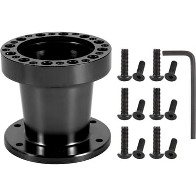 3 inch Universele Auto Stuurwielnaaf Aluminium Spacer Stuurwielnaaf Adapter Kit (Zwart)