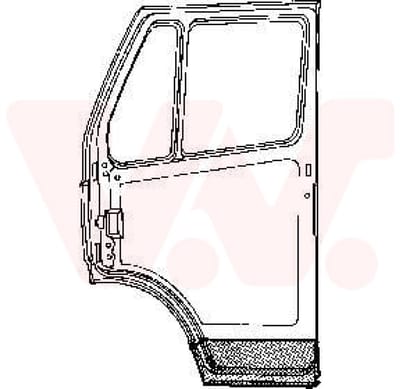 Van Wezel - PLAATWERKPANELEN AUTODEUR VOOR MERCEDES BENZ BUS 207-410 1977-1995 DUR364667VWAN