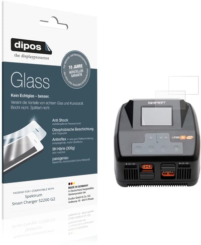 dipos – 2x Matte Pantserfolie geschikt voor Spektrum Smart Charger S2200 G2 | 9H Screenprotector