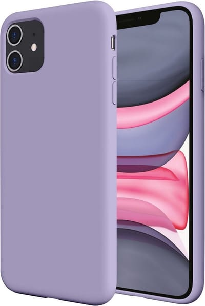LuxeBass Siliconen hoesje geschikt voor Apple iPhone 13 - Paars - telefoonhoes - gsm hoes - telefoonhoesje
