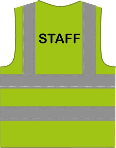 Staff hesje RWS limoengroen