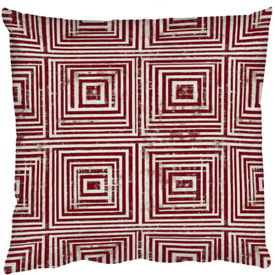 Sierkussens - Kussentjes Woonkamer - 50x50 cm - Geometrisch - Patroon - Rood
