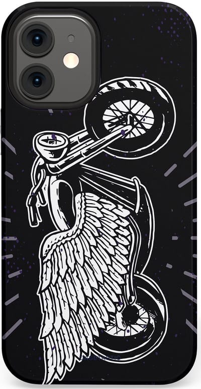 Casetastic Hoesje Geschikt voor Apple iPhone 12 Mini - Stijlvolle Beschermende Duo-layer Case - Retro highway