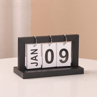 Stunq® Eeuwige Houten Klapkalender - Vintage Tafeldecoratie