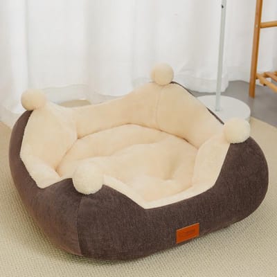 Kattenkennel Winter Warm Open Konijnenfluweel Vierkant Nest Verdikte Huisdierenkennel Universele Huisdierbenodigdheden voor Alle Seizoenen S 40*40*16cm