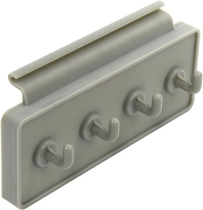 ProPlus Tentrail kapstok - 4 haken - kunststof - 15 x 6 cm