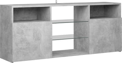 DD® Vitrinekast met Led Verlichting - Opbergkast - Verzamelkast - 86x37x-21cm - Betongrijs