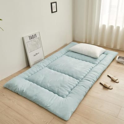 Vloermatras - Slaapmat Studentenmatras - Comfortabel Slapen - Opvouwbaar Ontwerp - 90x190cm - Groen