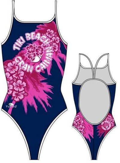 Turbo Tiki Beach Zwemkleding Blauw 5XL Vrouw