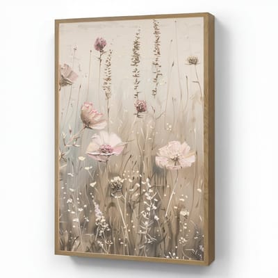 Wandlamp 60x90 cm - Oplaadbaar - Bloemen - Roze - Modern - Beige - Wandlampen binnen woonkamer - Slaapkamer lamp - Decoratieve nachtlamp - Vloerlamp draadloos