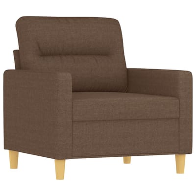 vidaXL - 4-delige - Loungeset - met - kussens - stof - bruin