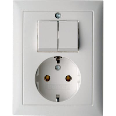 Hager Berker S1-serie wandcontactdoos met afdekplaat - 6143551949