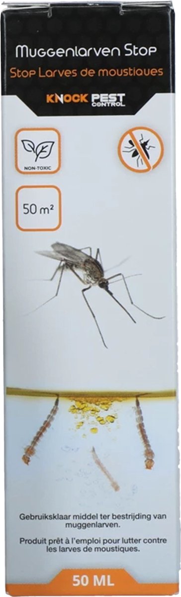 Knock Pest Control Muggenlarven Stop 50 ml - Middel ter Bestrijding van Muggenlarven - Vijver en Aquarium -Ongediertewering