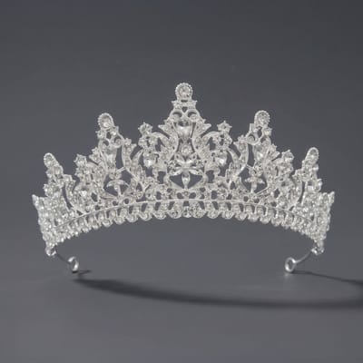 Kroon voor dames-Prinsessenkroon-Diadeem-Kroon-Strass-Elegant en Duurzaam - Geschikt voor Verschillende Gelegenheden-Haarsieraad-Stijl 69