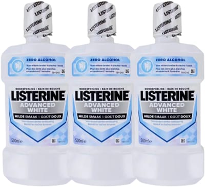 Listerine Advanced White Mild Mondwater - 3 x 500 ml