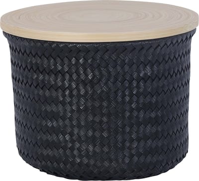 Handed By Wonder high S -  Opbergmand rond met deksel- zwart