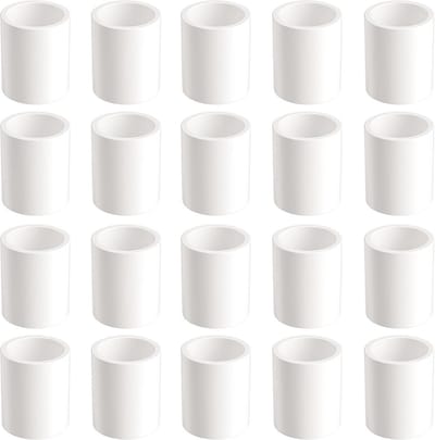 Zware PVC buiskoppelingsfittingen 3/4 inch (socket x socket) - 20 stuks voor doe-het-zelf PVC-creaties
