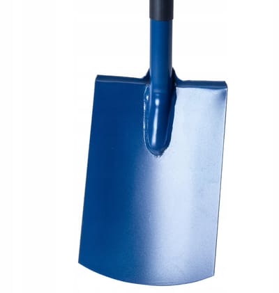 KADAX Spade, schep met D-handgreep, tuinspade om te graven, schep met metalen steel, grafschep, grafschep voor tuin, tuinschep (rond)