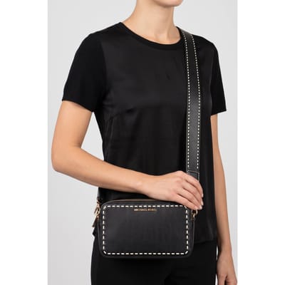 Michael Kors Small Double Zip Camra Crossbody Black Size: OS | Shoulder Bags Outlet | Dames | Zwart