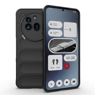 MobyDefend Hoesje - Geschikt voor Nothing Phone (3a) Pro - TPU Gripcase - Zwart