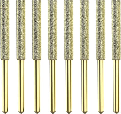 Kettingzaag Bits - Vijlen Slijpen - Ketting Onderhoud - Gecoat Goud - 8 Stuks - Goud