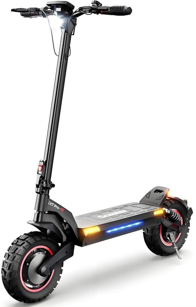 iScooter iX7Pro Elektrische scooter - 10‑inch tubeless - 80km actieradius - 2000W motor - Dubbele schijfremmen + elektronische rem - Maximaal laadvermogen 150 kg - zwart