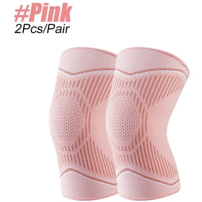 Genouillère Manchon pour Enfants 1 Paire Support de Compression Genou pour Jeunes pour Basketball Volleyball Sports Garçons Filles M rose