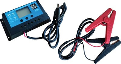 Laadregelaar Charge Controller 12V/24V PWM met 2 USB uitgangen voor POWERplus Alligator - 20A