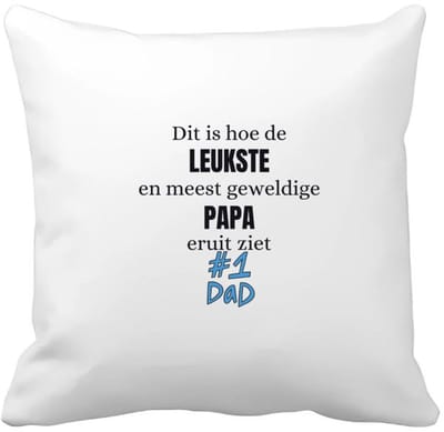 Akyol - dit is hoe de leukste en geweldige papa uit ziet Kussen hoes - Papa - cadeau papa - cadeau - verjaardag papa - 40 bij 40 cm