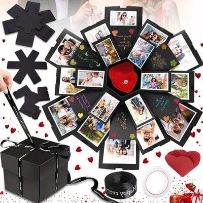 Dailygoods - DIY Explosie Doos - Fotocadeau Box voor Verjaardagen en Speciale Gelegenheden