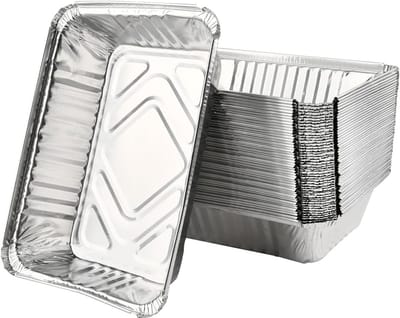 Aluminium Bakvormen 1000ml - 50 Stuks Wegwerp Foil Trays voor Oven en Airfryer, Ideaal voor Voedselopslag