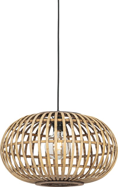 QAZQA amira - Oosterse Hanglamp - 1 lichts - Ø 44 cm - Naturel - Woonkamer | Slaapkamer | Keuken