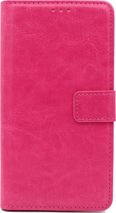 HB Hoesje Geschikt voor Samsung Galaxy J6 Plus - Portemonnee Book Case - Pasjeshouder en Magneetlipje - Roze