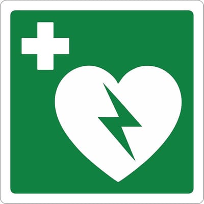 EHBO sticker - Veiligheidsbord - Noodsituatie aanduiden - Duurzaam vinyl - 185 x 185 cm - Groen wit