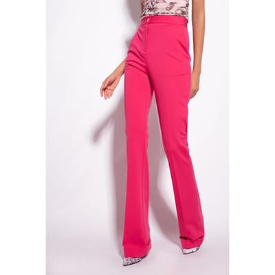 PINKO Pragmatico Pantalone Punto Stoffa Scuba Raspberry Red Size: 40 | Wide-Leg & Flared Pants Outlet | Dames | Roze